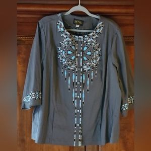 Bob Mackie Wearable Art top/jacket